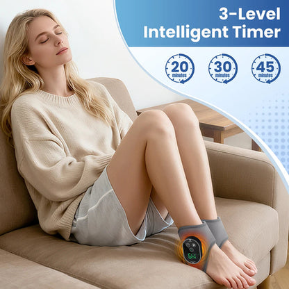 Electric Ankle Massager with Heat 3 Massage Modes 4 Heat Levels