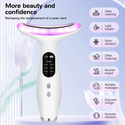 7Color Neck Face Massager Facial Massager Tool for Skin Care at