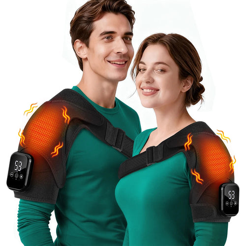 Electric Heated Vibration Shoulder Massage Pad Heating Massager for