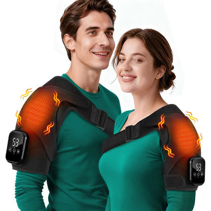 Electric Heated Vibration Shoulder Massage Pad Heating Massager for