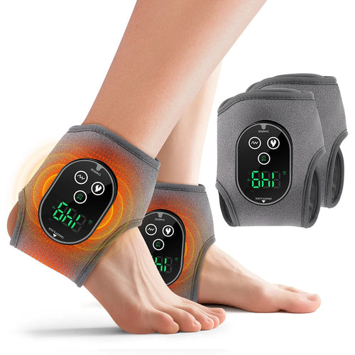 Electric Ankle Massager with Heat 3 Massage Modes 4 Heat Levels