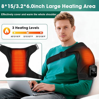 Electric Heated Vibration Shoulder Massage Pad Heating Massager for