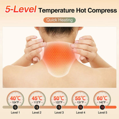 Wireless Electric Neck Massager with Vibration And Heating 5-Level NTC