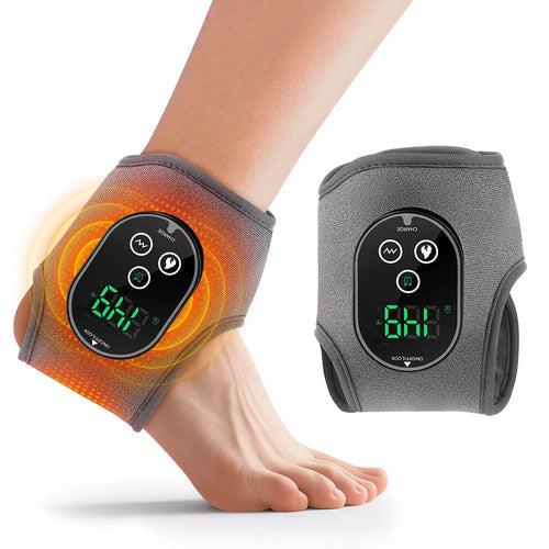 Electric Ankle Massager with Heat 3 Massage Modes 4 Heat Levels
