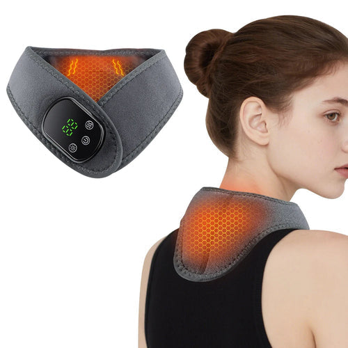 Wireless Electric Neck Massager with Vibration And Heating 5-Level NTC