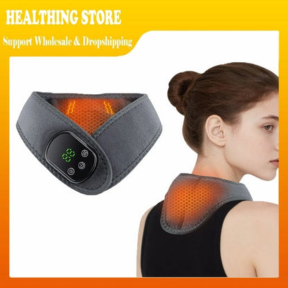Wireless Electric Neck Massager with Vibration And Heating 5-Level NTC