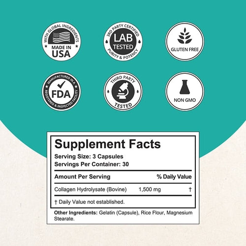 Collagen for Skin, Hair & Nails, 90 Capsules